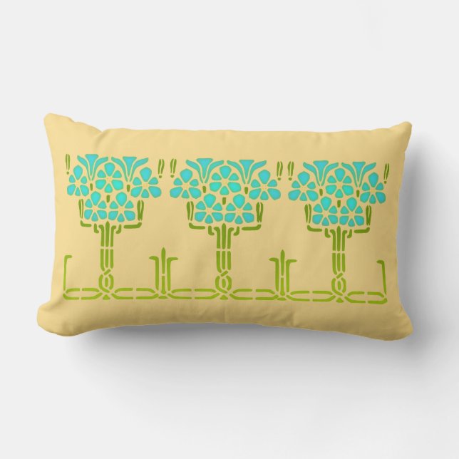 Rectangle Coussin de pochoir de gloire de matin (Recto)