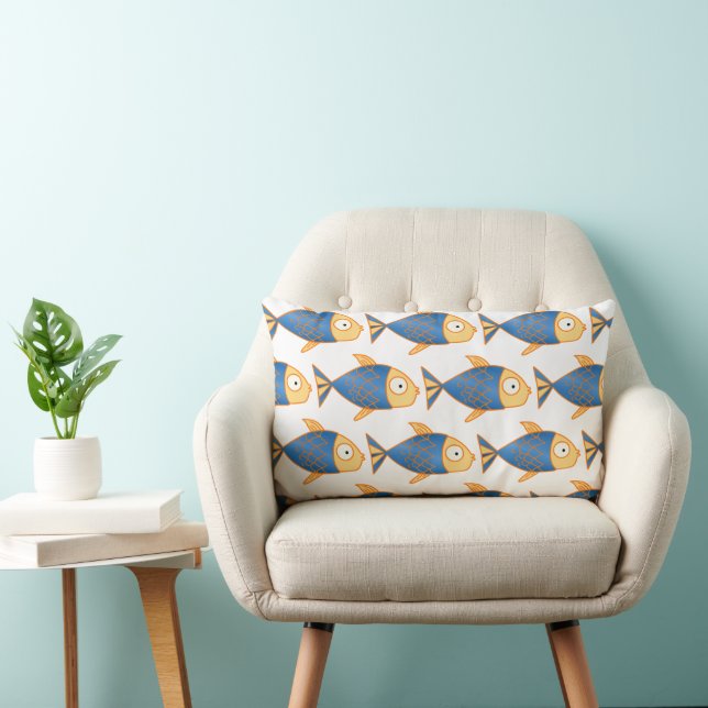 Rectangle Coussin de poisson amusant (Chaise)