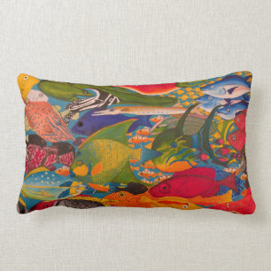 Rectangle Coussin de poissons