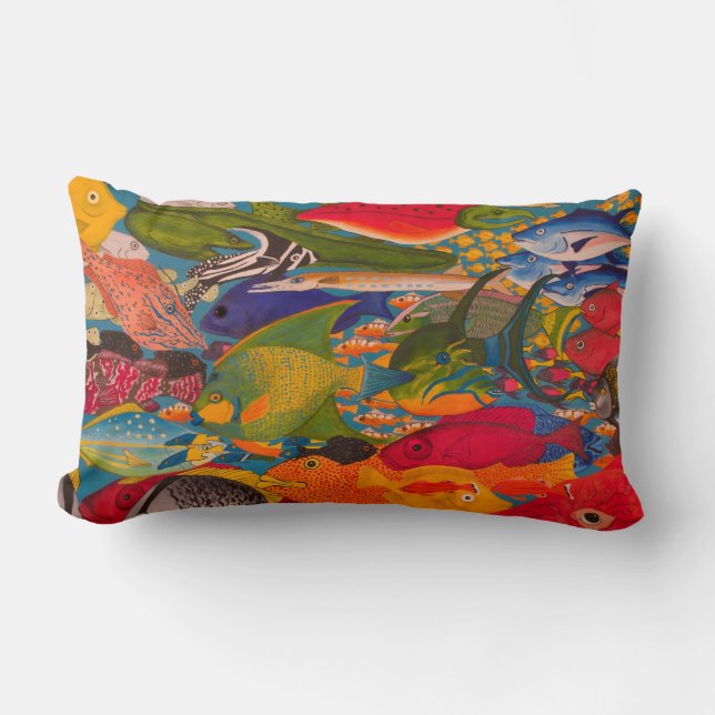 Rectangle Coussin de poissons (Recto)