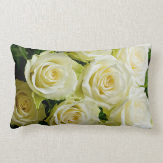 Rectangle Coussin de rose blanc