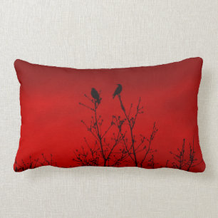 Rectangle Coussin de Silouette d'oiseau