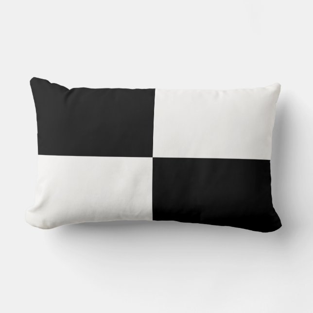 Rectangle Coussin décorateur Carré noir et blanc (Recto)