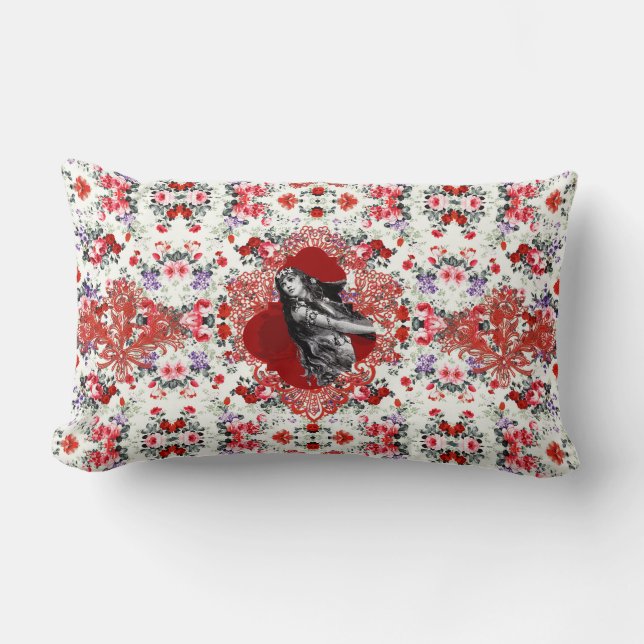 Rectangle coussin décorative vintage (Recto)