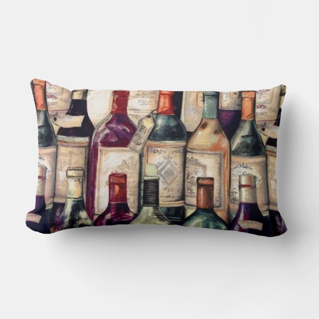 Rectangle Coussin des amateurs de vin (Recto)