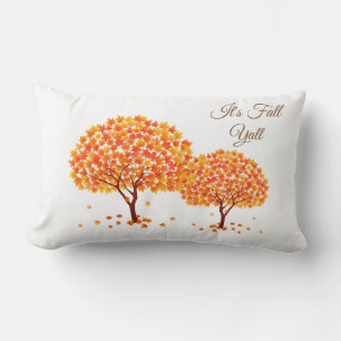 Rectangle Coussin des arbres d'automne