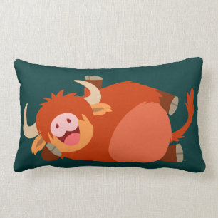 Rectangle Coussin des montagnes de vache à bande dessinée