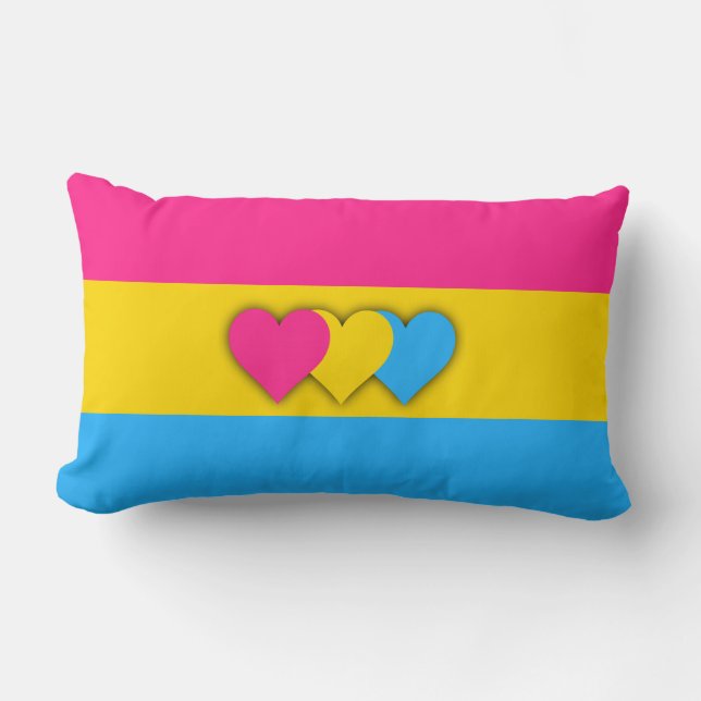 Rectangle Coussin d'indicateur Pansexualité personnalisée (Recto)