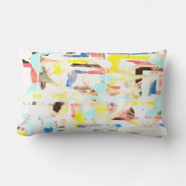 Rectangle Coussin d'oreiller Abstrait Washed Off Art (Recto)