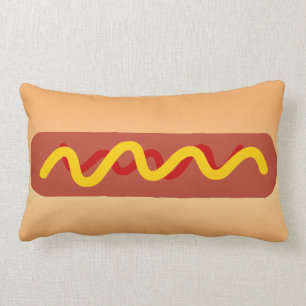 Rectangle Coussin drôle de hot-dog