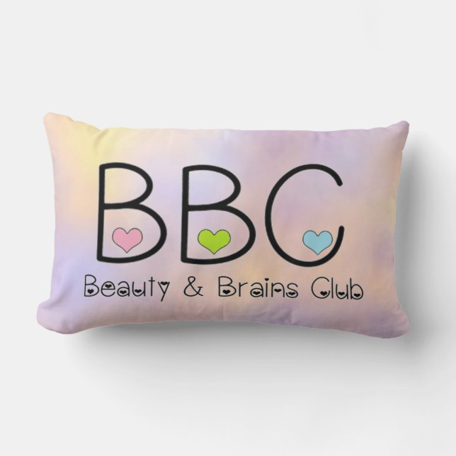 Rectangle Coussin du club de beauté et de cerveaux (Recto)