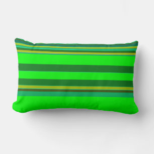 Rectangle Coussin du concepteur de Motif de bande verte colo