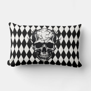 Rectangle Coussin du crâne d'Halloween