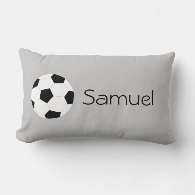 Rectangle Coussin du football : Gris (Recto)