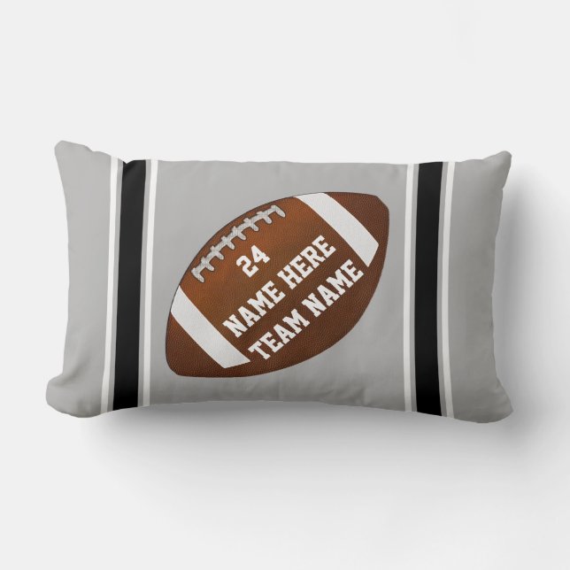 Rectangle Coussin du football personnalisé par Lumbar, (Recto)