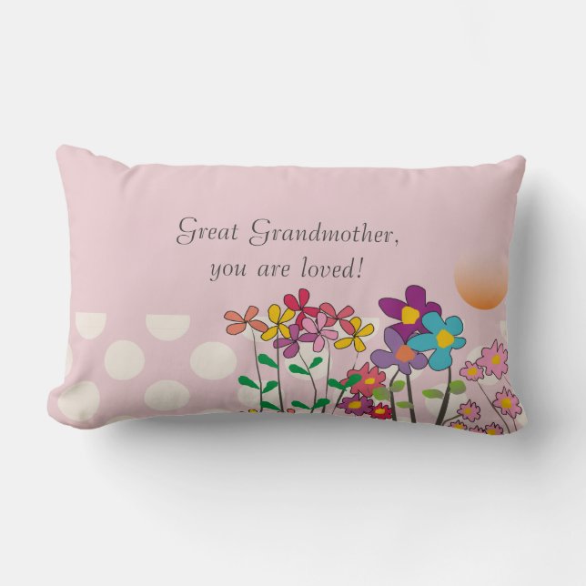 Rectangle Coussin du jour de mère pour l'arrière grand-mère (Recto)