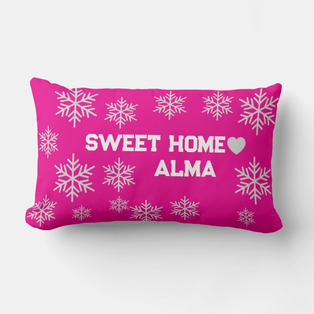 Rectangle coussin en cristal de glace rose (Recto)