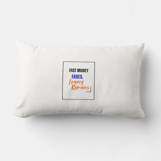 Rectangle Coussin Fast Money Fades | L'héritage reste invest (Recto)