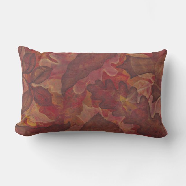 Rectangle Coussin Feuilles d'automne (Recto)