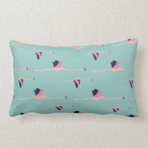 Coussin Flamant rose rose volant