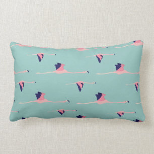 Rectangle Coussin Flamant rose rose volant