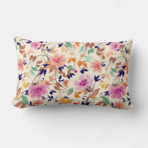 Rectangle Coussin Floral Lumbar