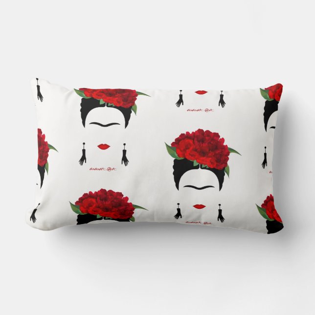 Rectangle Coussin Frida Kahlo pour Home Decor, artiste mexic (Recto)