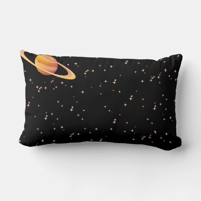 Rectangle Coussin Galaxy avec deux planètes (Verso)