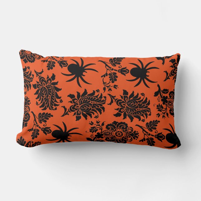 Rectangle Coussin Halloween Spider Damask (Recto)