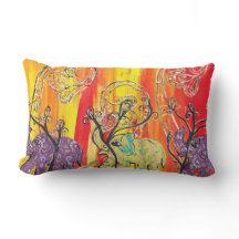 Coussin heureux de défilé d'éléphant