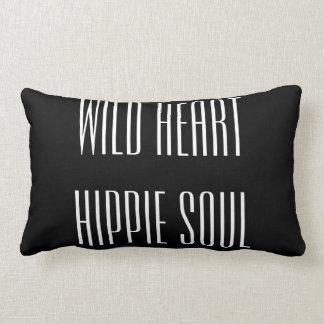 Rectangle Coussin hippie d'âme de coeur sauvage