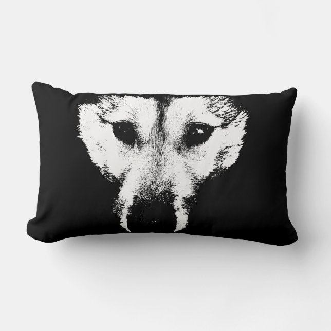 Rectangle Coussin Husky Loup Chien Husky Cadeaux Malamute (Recto)