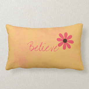 Rectangle Coussin inspiré orange et rose