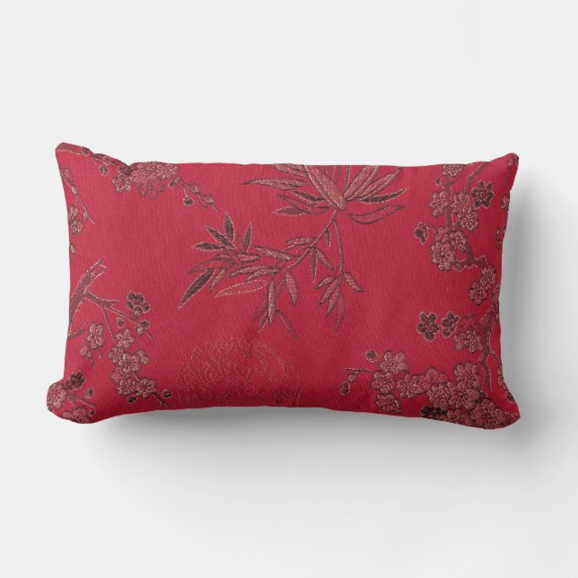 Rectangle Coussin inspiré par Asiatique rouge (Recto)