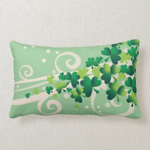 Rectangle Coussin irlandais de shamrock de bénédiction