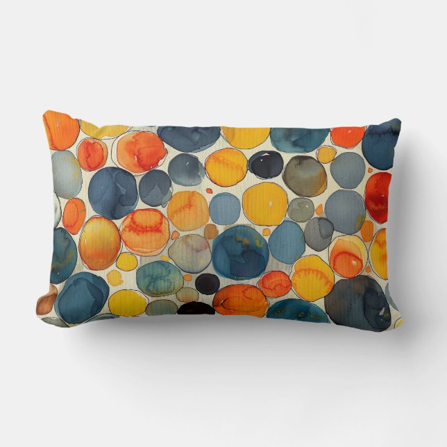 Rectangle COUSSIN JETÉ AUX CERcles COLORÉS (Recto)