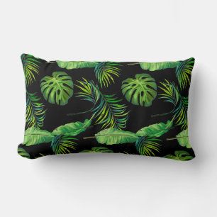 Rectangle Coussin Jeté - Feuilles Tropicales