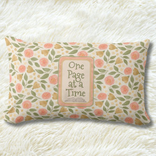 Rectangle Coussin jeté floral automnal une page à la fois