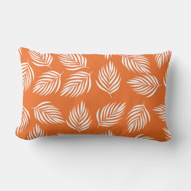 Rectangle Coussin Jeté Motif Feuille Tropicale Audacieux (Recto)
