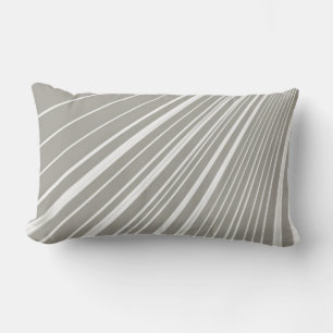 Rectangle Coussin Jeté Rayé Gris Blanc
