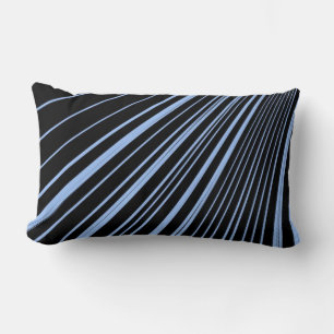 Rectangle Coussin Jeté Rayure Bleu Noir