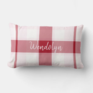 Rectangle Coussin Lame Lame Lumbar rose rouge