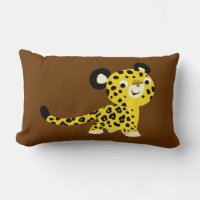 Coussin Leopard sympathique pour les caricatures