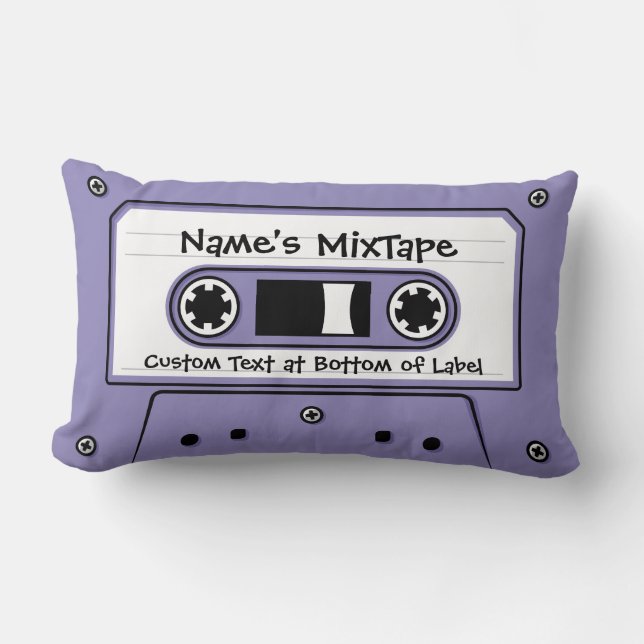 Rectangle Coussin Lilac Audio Cassette (Recto)