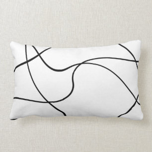 Rectangle Coussin lombaire - 13" X.21" - "lignes abstraites