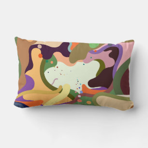 Rectangle Coussin Lombaire Abstrait Color Splash – Art Moder