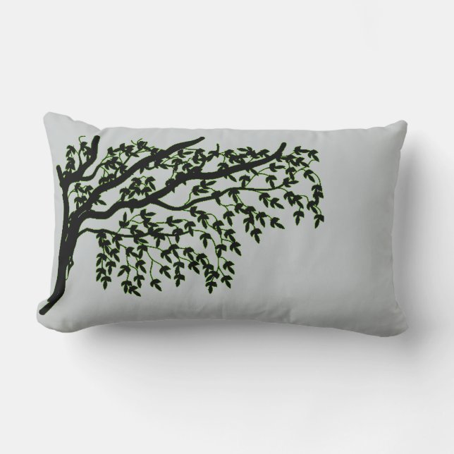 Rectangle Coussin (lombaire) - Branches feuillues (Recto)