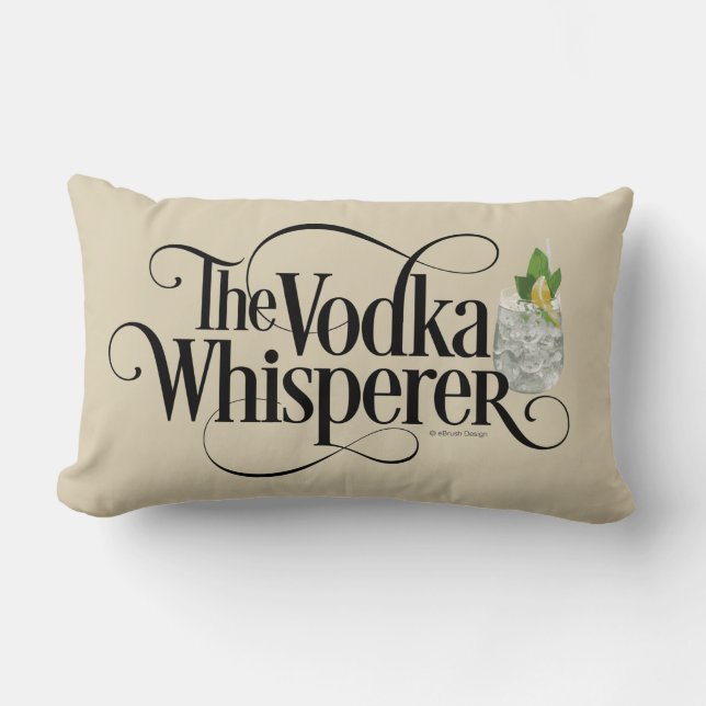 Rectangle Coussin Lombaire Chuchoteur de Vodka (Recto)