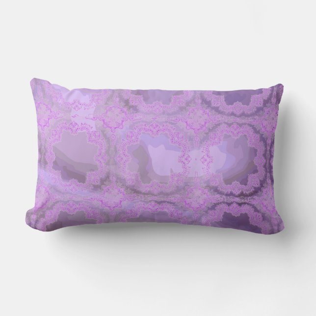 Rectangle Coussin lombaire d'abrégé sur pourpre mouchoir (Recto)