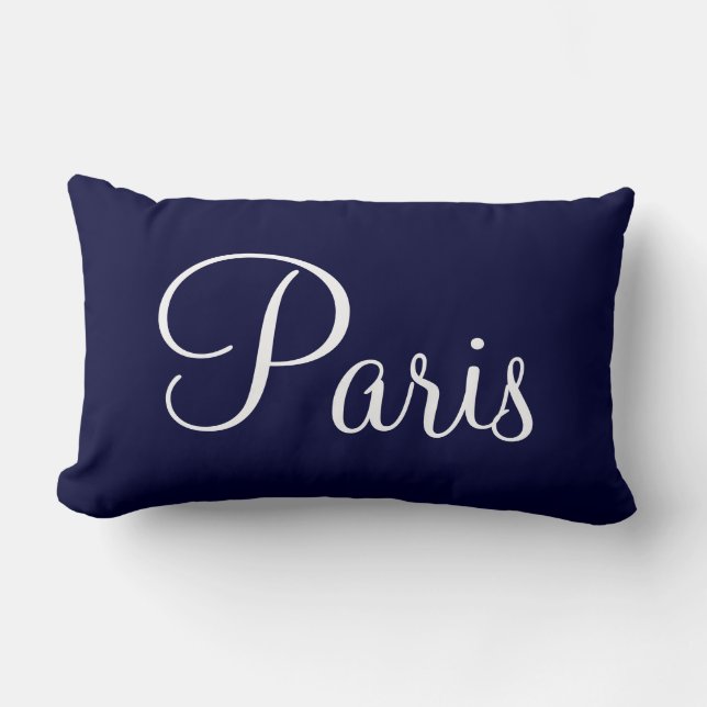 Rectangle Coussin lombaire de Bonjour Paris (Recto)